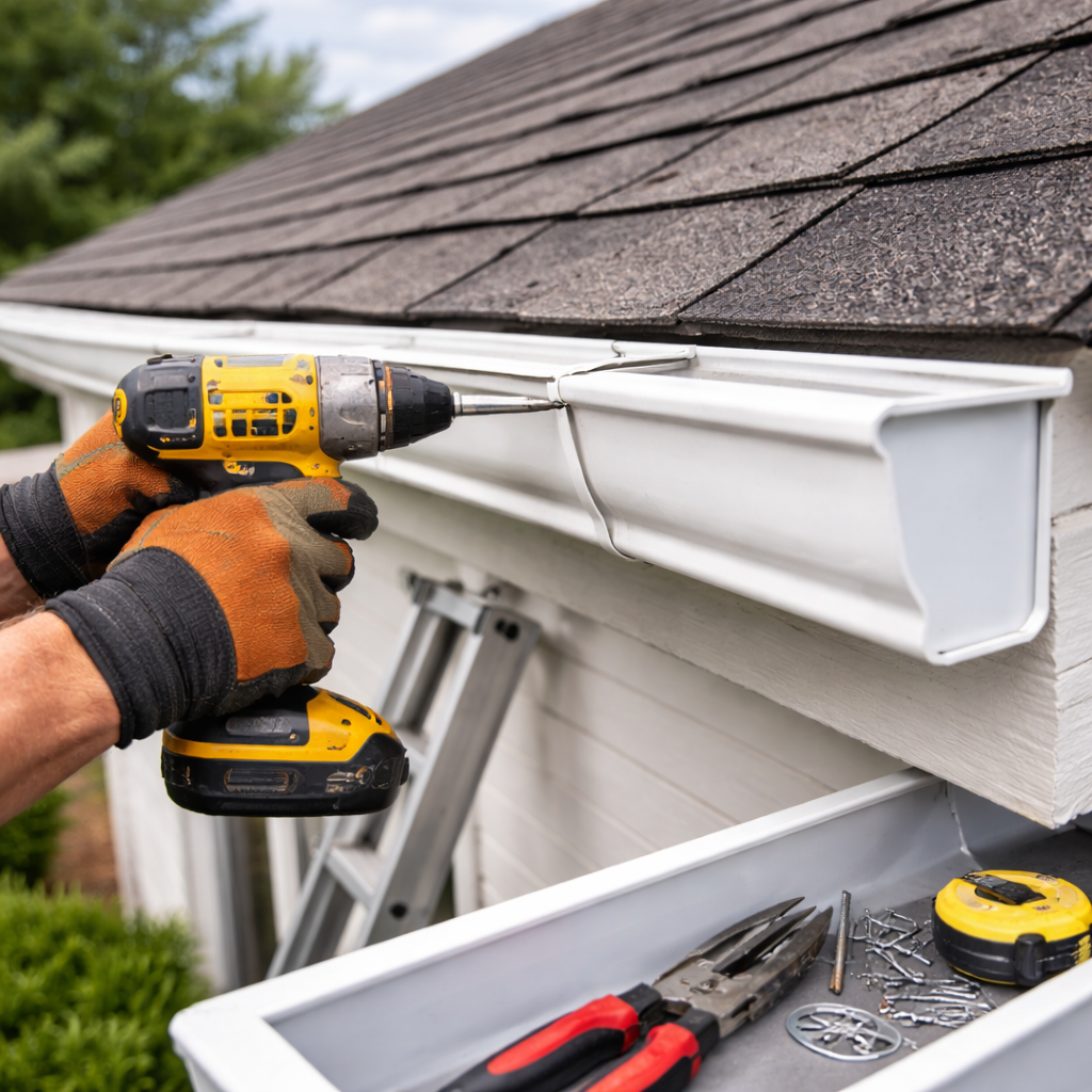 Gutter Installation project by TF Roofing